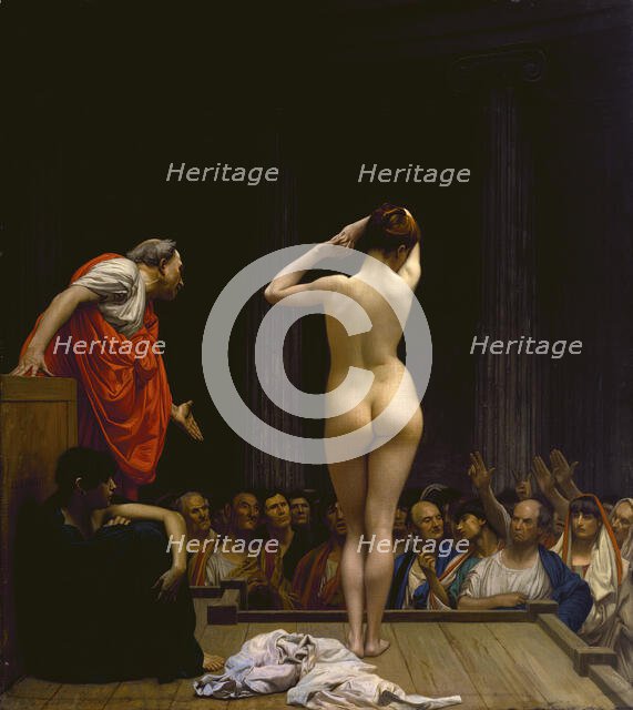 A Roman Slave Market, c1884. Creator: Jean-Leon Gerome.