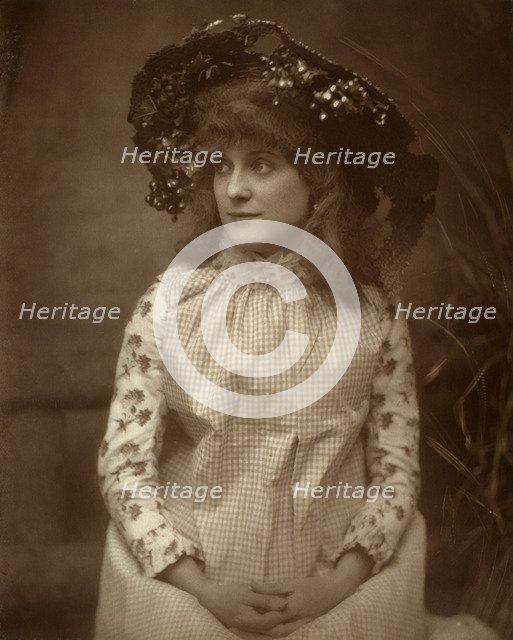 Minnie Palmer, American actress, 1884. Artist: Samuel A Walker