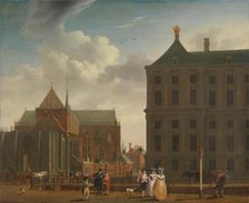 The Nieuwe Kerk and the Town Hall on the Dam in Amsterdam, c.1780-c.1790. Creator: Isaak Ouwater.