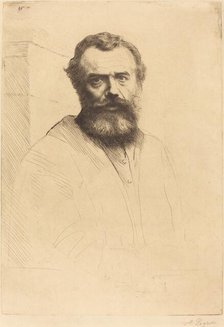 Self-Portrait, 3rd plate, 1880. Creator: Alphonse Legros.