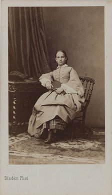 Portrait of Princess Eugenia Maximilianovna of Leuchtenberg (1845-1925), ca 1865. Creator: Disdéri, André Adolphe-Eugène (1819-1889).