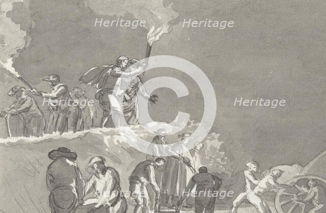 Arrival in Brindisi after crossing of the Adriatic Sea, 1778. Creator: Louis Ducros.