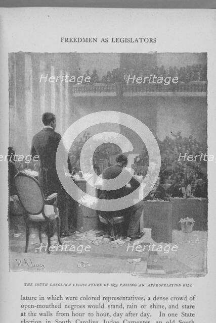 The South Carolina legislature of 1873 passing an appropriation bill, 1897. Creator: Unknown.