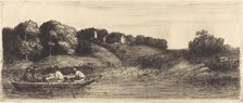 Landscape with Boat, 1st plate (Le paysage au bateau). Creator: Alphonse Legros.