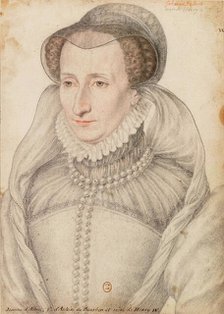 Jeanne d'Albret, Queen of Navarre (1528-1572), 1560s. Creator: Clouet, François, (School)  .