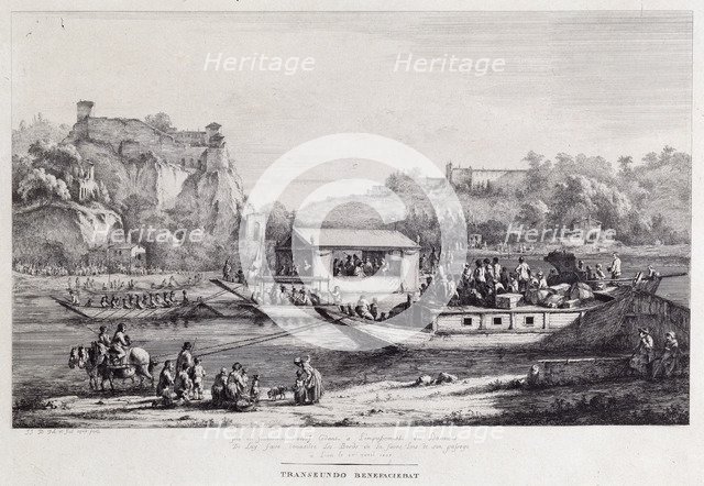 Boat Trip on the Seine, 1803. Artist: Boissieu, Jean-Jacques, de (1736-1810)