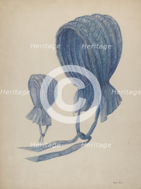 Bonnet, c. 1942. Creator: Stella Mosher.