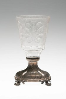 Goblet, Bohemia, c. 1745 (glass) 1850 (mount). Creator: Christopher Gottfried Schneider.