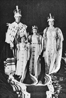 King George VI and Queen Elizabeth on their Coronation Day, 1937. Artist: Unknown