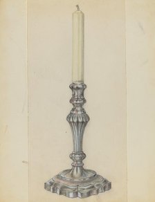 Silver Candlestick, c. 1936. Creator: Horace Reina.