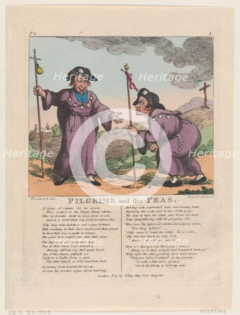 Pilgrims and the Peas, May 1, 1807., May 1, 1807. Creator: Thomas Rowlandson.