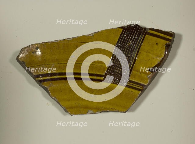 Fragment of a Bowl, 13th-14th century. Creator: Unknown.