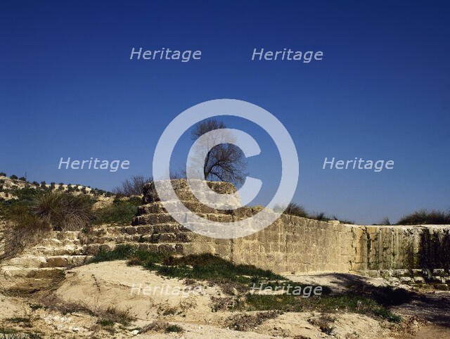 Las Barcinas Roman dam, Deifontes, province of Granada, Andalusia, Spain (2002).  Creator: LTL.