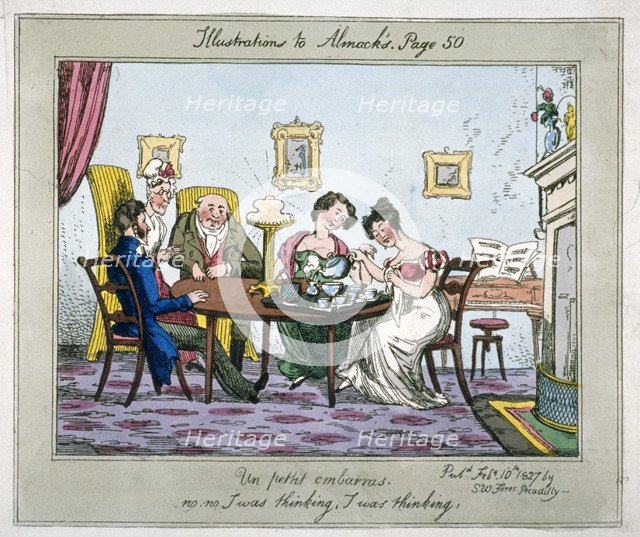 'Un petit embarras, no, no. I was thinking, I was thinking', 1827. Artist: SW Fores