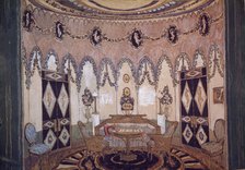 Stage design for the theatre play Two Brothers by M. Lermontov, 1915. Artist: Golovin, Alexander Yakovlevich (1863-1930)