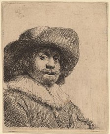 Man in a Broad-Brimmed Hat, possibly 1638. Creator: Rembrandt Harmensz van Rijn.
