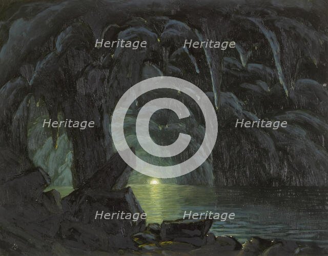 The Blue Grotto, Capri, 1857-1860. Creator: Albert Bierstadt.