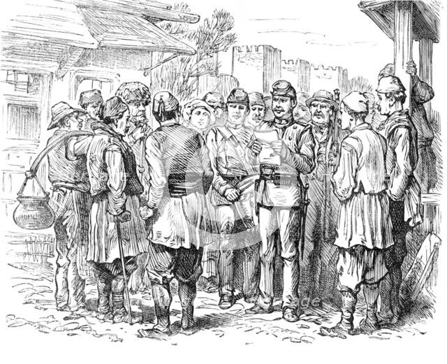 Sketches of the Insurrection in Servia; Government Officer..., 1883. Creator: Unknown.