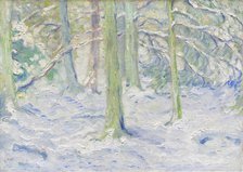 Snow-covered forest, 1909. Creator: Marc, Franz (1880-1916).