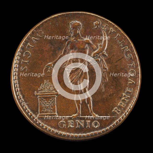 Genius Sacrificing [reverse]. Creator: Giovanni da Cavino.