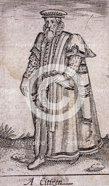 A citizen of London in civic costume, c1600. Artist: Anon