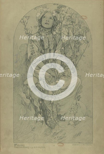 Figures décoratives, 1902. Creator: Mucha, Alfons Marie (1860-1939).