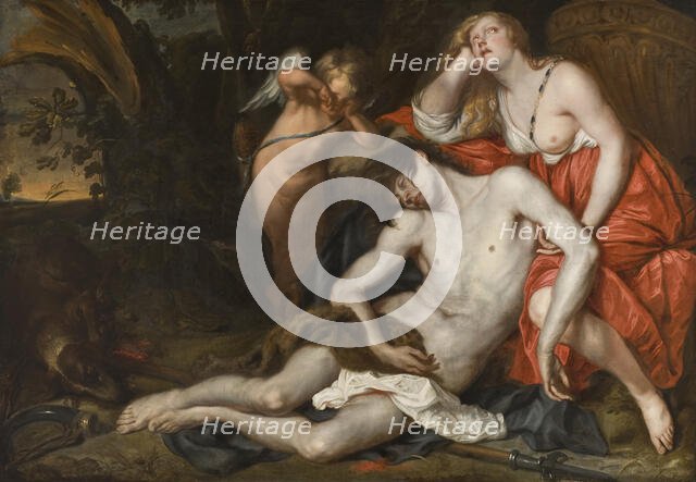 Venus Bewailing the Death of Adonis, mid-17th century. Creator: Workshop of Thomas Willeboirts Bosschaert.