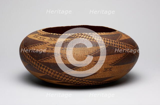Twined Basketry Bowl, c. 1870/1900. Creator: Sally Burris.