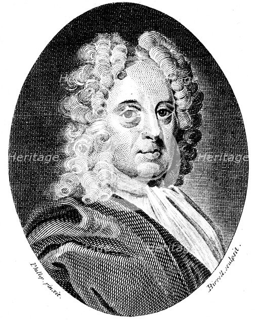 Edmond Halley, English astronomer and mathematician, c1720 (1794). Artist: A Birrell