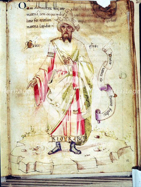 Jabir Ibn Hayyan, Abu Musa, Arab chemist and alchemist. Artist: Unknown