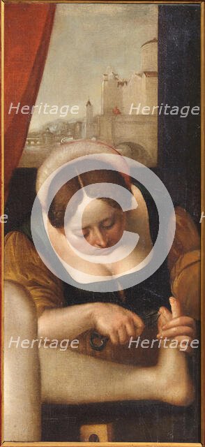 Treatment of the feet after bath, 17th century. Creator: Anonymous ().