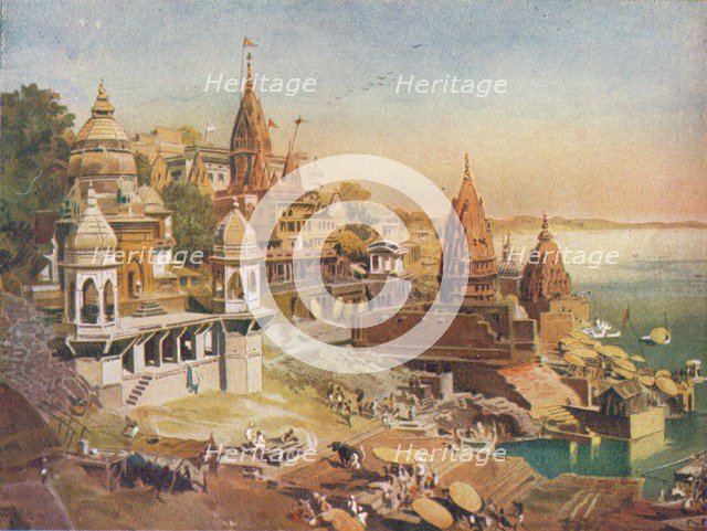 'The Sacred City of the Hindus: Benares on the Ganges', 1908. Artist: Unknown.