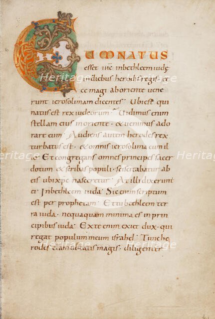 Decorated Initial C; Gospel Lectionary, late 10th century. Creator: Unknown.