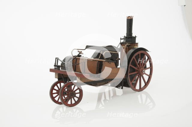 1868 Knight Steam carriage scale model. Creator: Unknown.