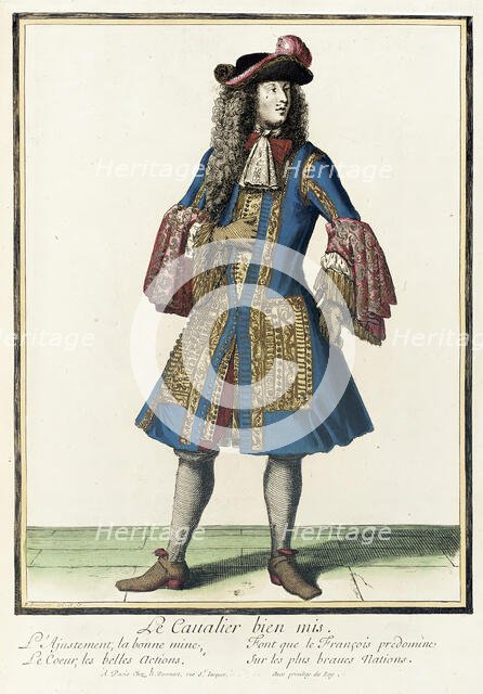 Recueil des modes de la cour de France, 'Le Cavalier Bien Mis', c1684. Creator: Nicolas Bonnart.