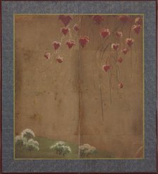 Autumn vine, distant trees and snow, Edo period, 1615-1868. Creator: Unknown.