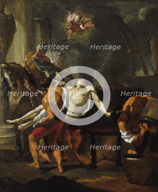 Martyrdom of Saint John the Evangelist, at the Latin Gate, between 1637 and 1647. Creator: Charles le Brun.