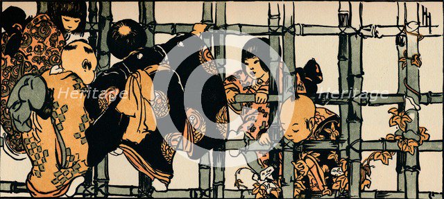 'The Bamboo Fence', 1904. Artist: Helen Hyde.