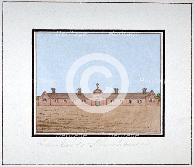 The Lambarde Almshouses, Greenwich Park, London, c1790. Artist: Anon