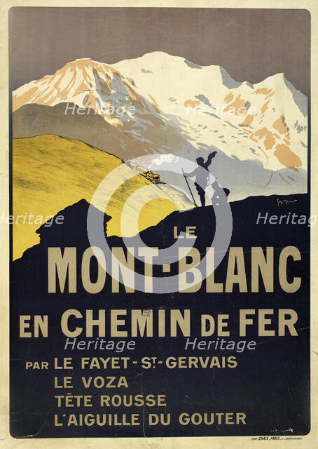 Le Mont Blanc en chemin de fer, 1911. Creator: Meunier, Henri Georges (1873-1922).