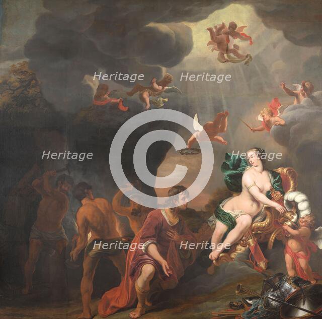 Aeneas Receiving a New Set of Armour from Venus, 1660-1663. Creator: Ferdinand Bol.