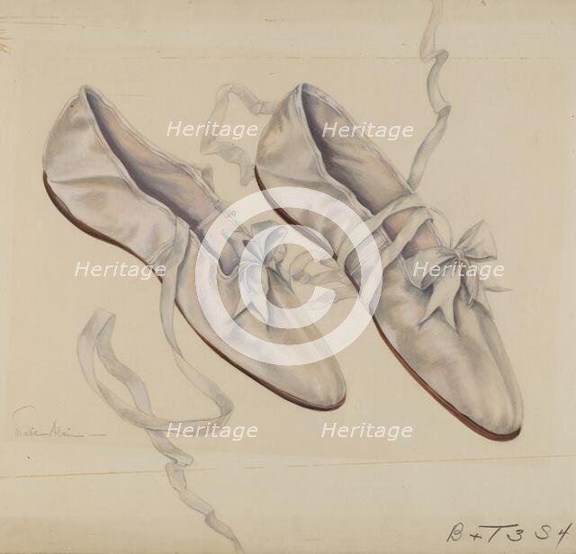 Walking Slippers, c. 1936. Creator: Marie Alain.