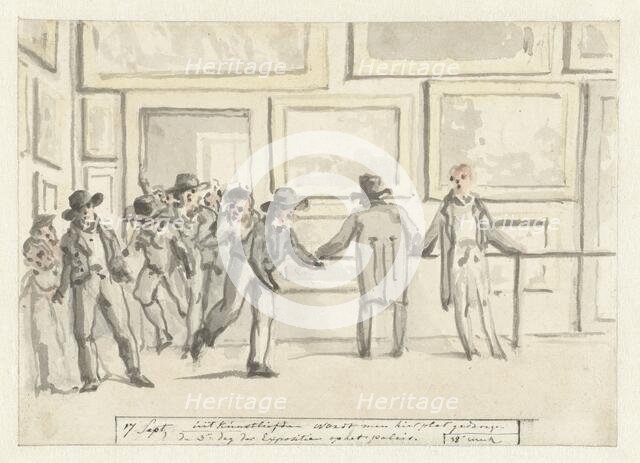 Visitors at the Art Exhibition in Amsterdam in 1808, 1808. Creator: Christiaan Andriessen.