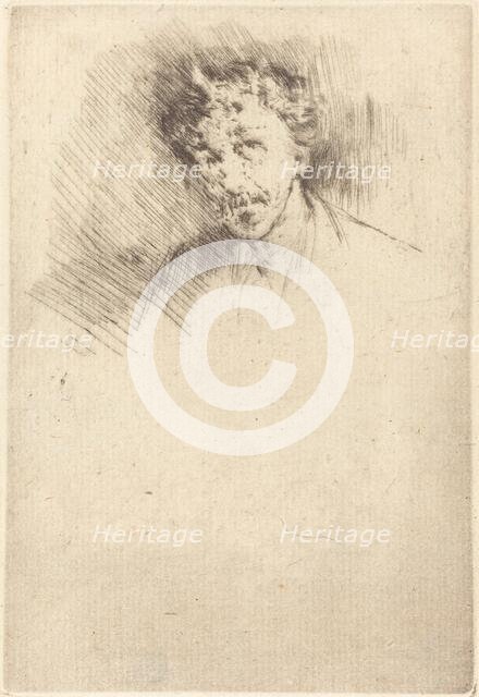 Whistler with the White Lock, 1879. Creator: James Abbott McNeill Whistler.