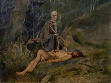The first victim of Death / the death of Abel, 1894. Creator: Kiril Kutlik.