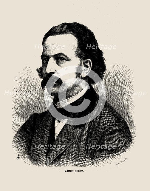 Portrait of Theodor Fontane (1819-1898) , 1860. Creator: Anonymous.