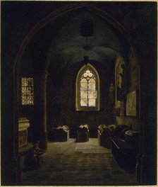 The 13th century room at the Museum of French Monuments, 1816. Creator: Leon Mathieu Cochereau.
