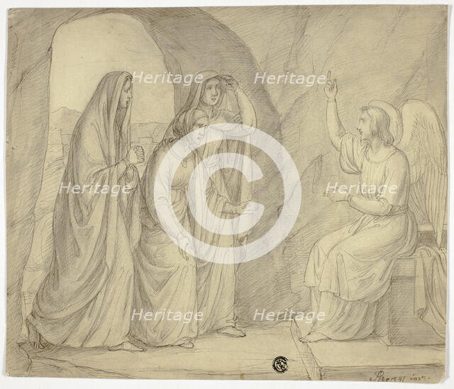 Three Maries at the Tomb, 1841. Creator: Arthur Georg von Ramberg.