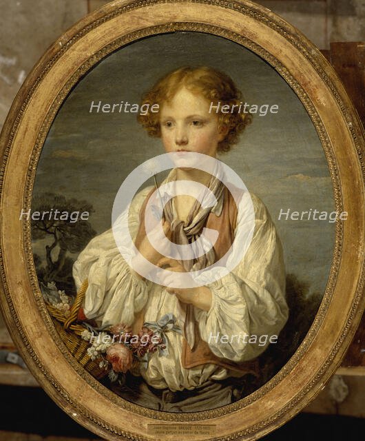 Jeune berger qui tente le sort pour savoir s'il est aimé de sa bergère, between 1760 and 1761. Creator: Jean-Baptiste Greuze.