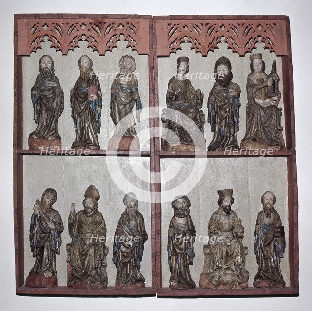 Wooden sculptures above the altar, Misterhult Church, Sweden, late 15th century. Artist: Unknown